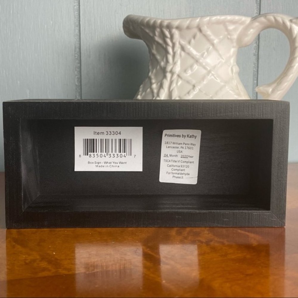 ❗️LAST ONE❗️ Primitives By Kathy Classic Box Sign Lifes Short Eat What You Want - Picture 4 of 6